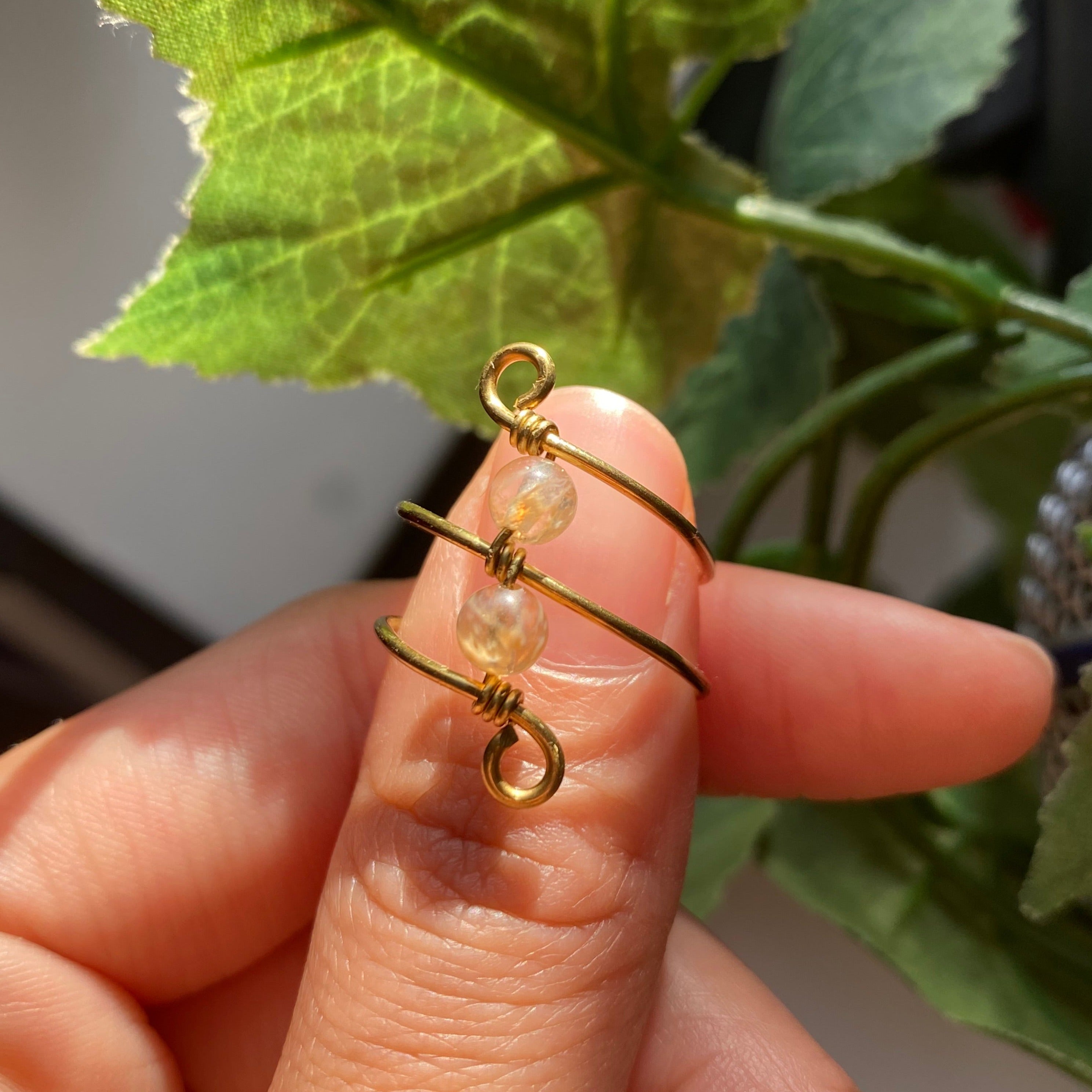 Citrin Fairy Wire Ring