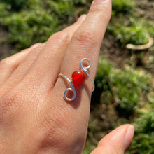 Lade das Bild in den Galerie-Viewer, Red Agate “Infinity” Wire Ring
