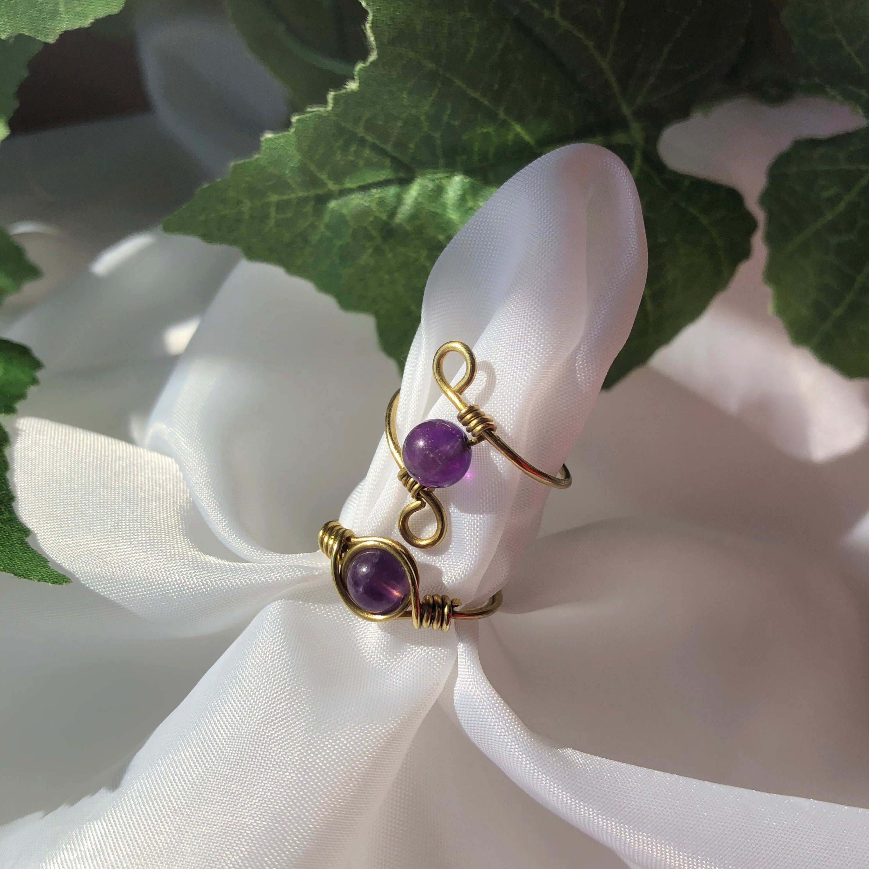 Amethyst Infinity Ring Bundle
