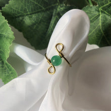 Lade das Bild in den Galerie-Viewer, Green Aventurine “Infinity” Wire Ring
