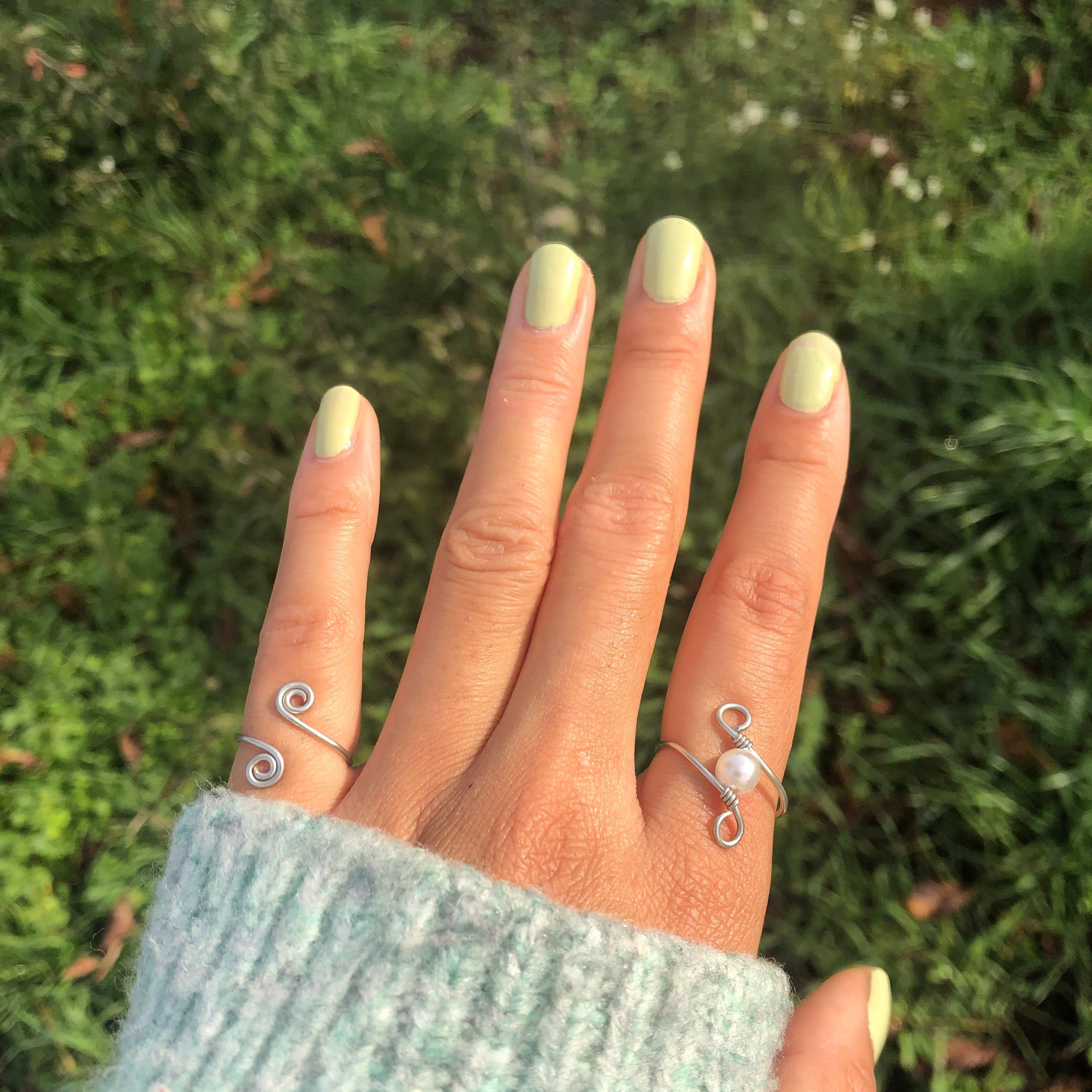 Pearl "Infinity" Wire Ring