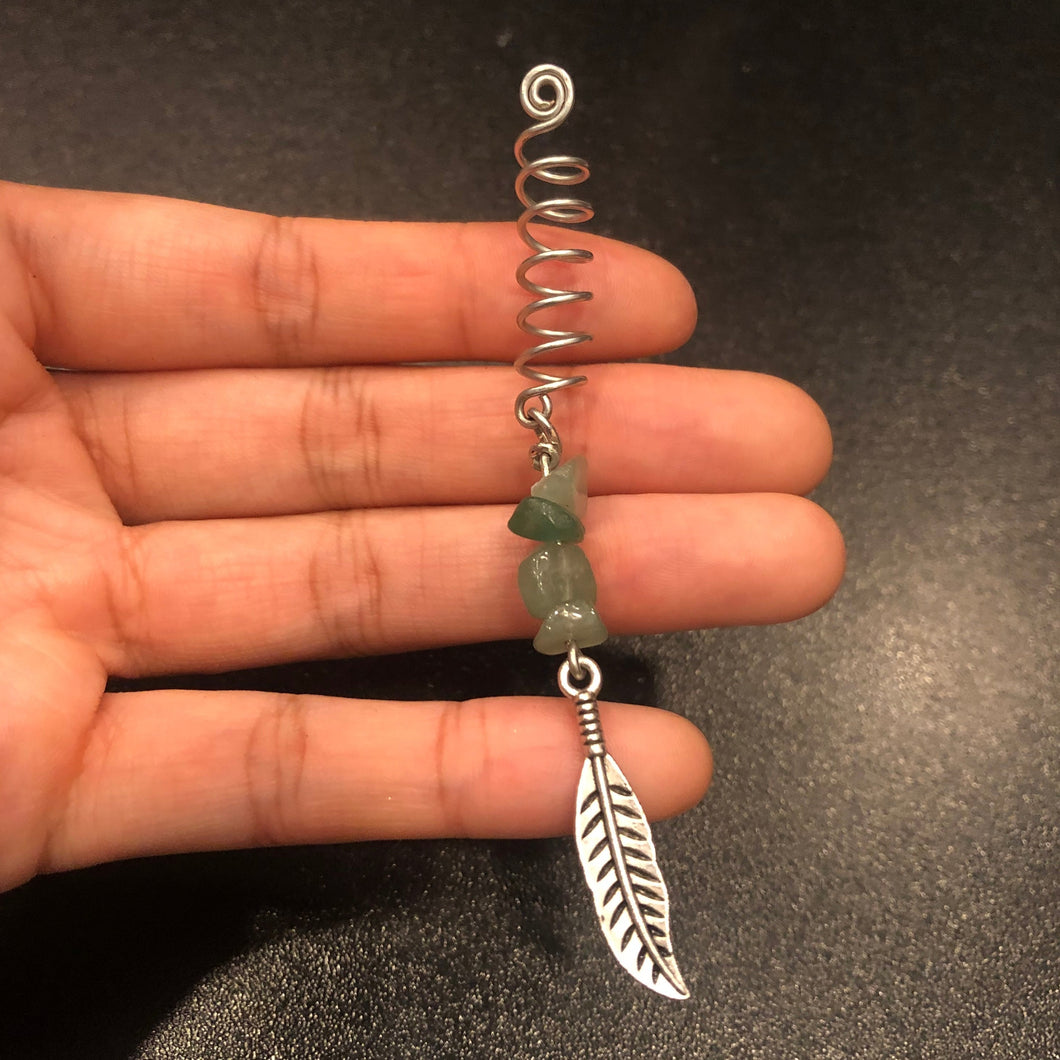 Feather Crystal Hair Twist