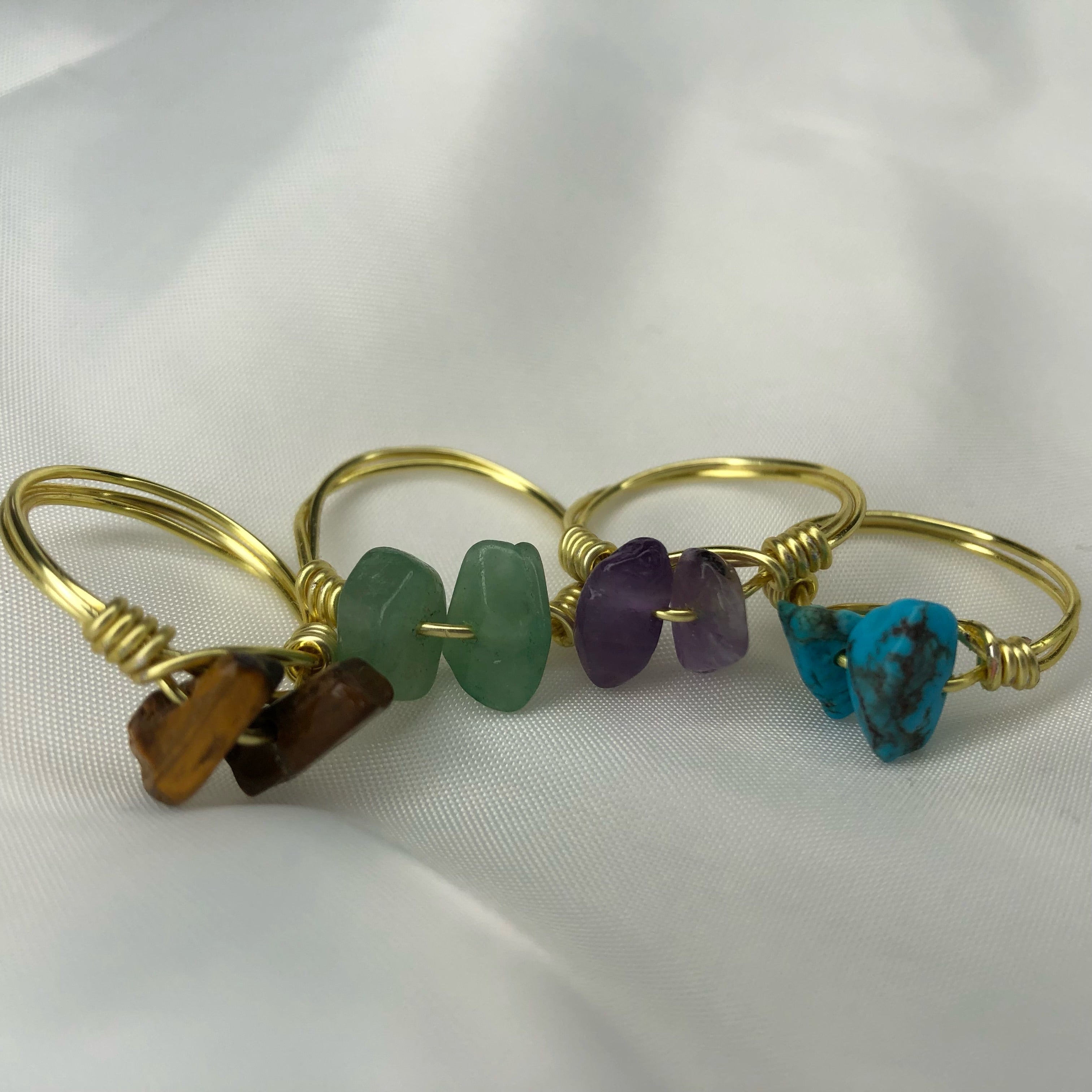 Tigerauge Minimal Crystal Ring