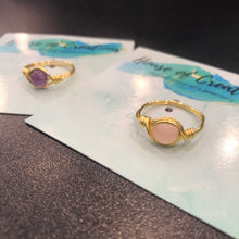 Lade das Bild in den Galerie-Viewer, Rose Quartz “Divine” Wire Ring
