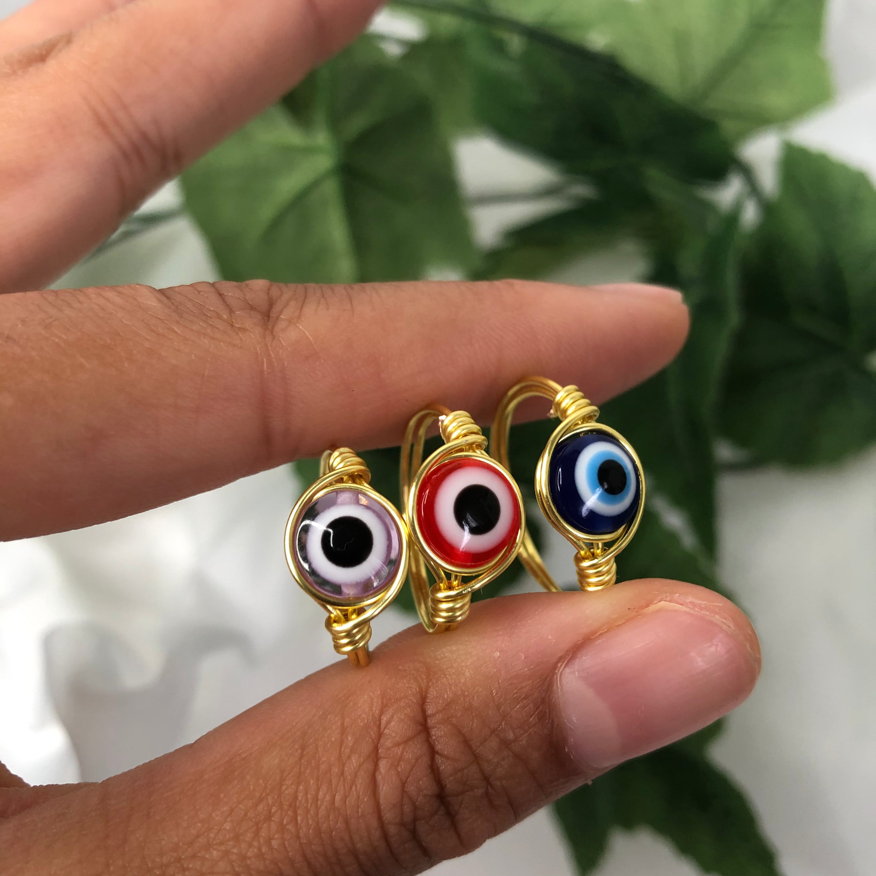 Evil Eye Wire Ring