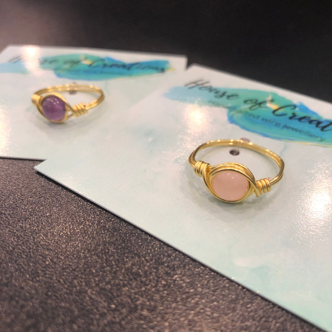 Amethyst “Divine” Wire Ring